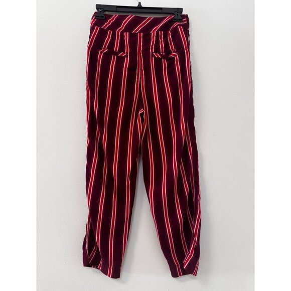 Free People Striped High Waist Pants with Buckle Size 2 - Picture 4 of 4